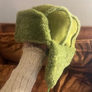 vintage Miu Miu shearling aviator style olive green In amazing condition!